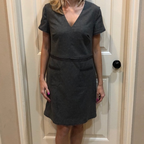SALE Banana Republic grey wool detail sheath dress - Picture 8 of 8